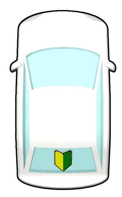 車　上側　初心者マーク